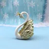 Party Supplies 2/4/6pcs Lot Crown Glass Table Swan Baking Dekorativ födelsedagsjubileum Ornament Cake Topper Figur Papper Vikt skrivbord hem