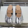 Tabi Ballerina Shoe Designer Band Elastic Cuir Mule Sandale Femmes Luxury Ballef Flat Lambepin Dance Chaussures