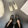 Casual schoenen mode tabi ninja flats lederen split teen platte vrouw gezellige loafers vrouwelijke lage hakken dames muller