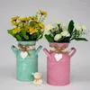 Vases Vintage Shabby Chic Flower Vase Vase Pitcher Pitcher Metal Wedding Home Decor