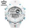 Smael White Men039s montre des montres décontractées sportives Affichage LED étanche Affichage lumineux ALARME ALARME AUCUMENTATION DATO AUTO A2177899