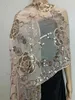 Shawls Glitter Sequins Shawls and Wraps for Evening Dresses Womens Mesh Wedding Cape Bridal Bridesmaid Shrugs Fringed Party Shawl d240426