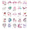 Tatouages 5pcs Flamingo Unicorne Tatouage Tatouage Cartoon cheval faux tatouage autocollant étanche tatouage art tatouage bras pour enfant jouet