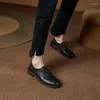Отсуть обувь искренние кожаные женщины Оксфордс Smallhut 2024 весна осень осень черный желтый круглый ноги с низким каблуком нейтральный кружев
