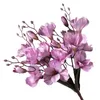 Decorative Flowers Windfall Artificial Faux Orchid Arrangements Table Centerpiece Silk White Petals With Bouquet Of