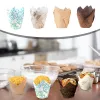 Moules 50pcs Cupcakes Paper tasses Tulip Muffins Paper Moules de tasse de cupcake Liner de boulange