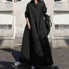 Casual Dresses Solid Lapel Neck Long Sleeve Shirt For Women Tunic Sundress Elegant Autumn Loose Overized Cotton Dress Vestidos