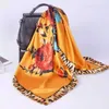 Bandanas Durag Classic Silk Scarf New Spring/Summer Womens Silk Square Scarf Womens Fashion Printed Shawl Beach Headband 240426