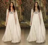 Empire Waist 2019 Maternity Beach Long Wedding Dresses Scoop Neck Beaded Crystal Chiffon Plus Long Boho Bridal Gowns Jenny PA4771333