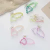 Hair Clips Barrettes Aishg Jelly Colored Butterfly Clip Womens Korean Minimalist Style Elegant Outdoor Bowl Girl Accessories