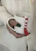 Becher Keramik Becher Kaffeetasse Pullover Linie gestreifter Löffel Weihnachtsstil mit Griff Tee Set Cartoon Holiday Gift