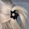 Hårklämmor Barrettes Y2K Black Star Clip Fashionable Sweet Hollow Pentagram Flower Spicy Girl Punk Shark Hair Claw Pin Bucket