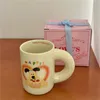 Boîte-cadeau avec original mignon graffiti dessin animé ours tasse en céramique tasse de tasse de tasse de tasse de tasse de tasse de girle