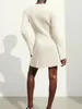 Casual Dresses Women s Sexig Ribbed tröja klänning Kabel Sticke Long Sleeve Mock Neck Mini Bodycon Pullover A-Line