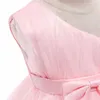Robes de fille bébé fille première robe de fête d'anniversaire de 12 mois pour les filles nouveau-nés une épaule arc de tulle tulle