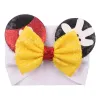 Baby Velvet Hair Belt Solid Color Hairpin Sequin Glitter Big Bow Clips Mouse Ear Wide Boutique Headband kids Girl Hair Accessories LL