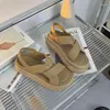 Casual schoenen elasticeerde kruis open-tenen sandalen dames 2024 zomer dik zool mode strand Roman