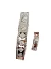 Originele Hot Selling 18K Gold Rose Caleidoscope Ring Set met diamanten vol met vier bladklaverse rij brede en smalle editie Bead Bracelet voor vrouwen met logo