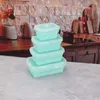 BENTO BOXES SILICONE LOVABLE BOX 4-SIZE المحمولة المستخدمة في حاويات أدوات المائدة الغذائية صناديق الأوعية Q240427