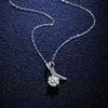 Sterling Sier S925 Pendant 1 Moissanite Necklace Sier Pendant Womens Fashion Classic Cross Jewelry