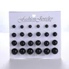 Stud 12 Pairs Simple Fashion Imitation Pearl Stud Earrings Set For Women Korean White Black Colorful Pearls Ear Studs Wedding Jewelry d240426