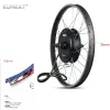 Part MXUS V3 72V 3000W Brushless NonGear Hub Motor Electric Bicycle Rear Wheel Motor Ebike Conversion Kit Mountain Dirt Bike Motor