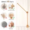 BSBW MOBILES # Baby Rattle jouet 0-12 mois Bel Bell Belt Wood Mobile New-Born Crochet Bed Bell suspendu Pouteau de support bébé bébé D240426