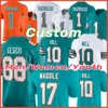 10 Tyreek Hill Jersey Dan Marino Tua Tagovailoa Taylor Jaylen Waddle Jevon Holland Jalen Ramsey Devon Achane Larry Csonka Zach Thomas Custom Football Jerseys