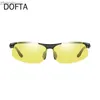 Sonnenbrille Dofta Photopigment Polarisierte Sonnenbrille für Männer Aluminium Magnesium Fahren für Männer Tages Nachtsicht Fahren Sie Schutzbrille gelb 518XW