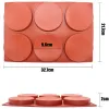 Moulds 6 Cavity Large Disc Silicone Mold Suitable for Baking Muffin Pan Resin Coaster Burger Chocolate Tart Quiche Cake Decoration