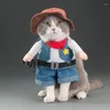 猫の衣装面白い服海賊スーツコルセアハロウィーンドレスアップパーティーコスチュームコスプレドッグハットアクセサリー