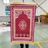 大人のための厚い礼拝の毛布ポータブルカーペットエスニックスタイルタッセル崇拝カーペットイスラム教徒の祈り240424