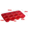 Moulds 12 Cup Silicone Mold Muffin Cupcake Baking Pan Non Stick Dishwasher Microwave Safe Silicone Baking Mold #1