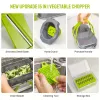 Tools 1pc Vegetable Chopper Onion Chopper Dicer, 12 Blades Veggie Chopper with Container, Vegetable Cutter Vegetable Spiralizer Vegeta