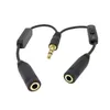 Jack -stop -oortelefoon spliter met aparte volumeregeling, 3,5 mm kabel audio stereo y splitter, 3,5 mm mannelijk tot 2 poorten 3,5 mm aansluiting