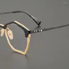 Solglasögon ramar oregelbundna formglasögon ram kvinnor japan designer titan punk optisk glasögon myopia läser män recept
