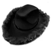 Berets 667e Feathers Cowboy Hat Bride Cowgirl Bridal Party Bachelorette