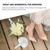 Dekorativa blommor 4 Set Decor Bouquet Material Flower Arrangement Support Handtag Manual Wedding Supply Handtag Vit DIY Bridal Holder