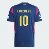 Suède 2024 chemises de football en Euro Cup Ibrahimovic 2025 Équipe nationale suédoise 24 25 Shirt de football Uniforme masculin bleu marine Larsson Forsberg