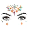 Tatuering Överföring Tillfälliga tatueringar Glitter Fake Tattoo Rhinestones For Women 3D Sexy Face Tattoo Stickers Party Makeup Face Face Juveler Tatoo 2023 Ny 240427