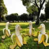 Garden Decorations New Banana Duck Creative Decor Scptures Yard Vintage Gardening Art Whimsical Peeled Home Statues Crafts Drop Delive Ottxe