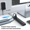 RSHTech USB Hub 10Gbps Type-C PD USB3.2 USB C HUB 60W USB-A 3.2 QC3.0 Laddningsportar Aluminium USB-splitter för bärbar dator/PC 240418