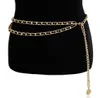 Moda dla kobiet projektantka damska damska sukienka łańcuch pasek perłowy cienkie łańcuchy tali