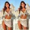 Tuniques de maillots de bain pour femmes conjunto sexy mujer perizoma donna da puttana fil gratuit plage de plage solide à volants bikini maillot de bain ropa wear