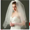 Bijoux de cheveux de mariage 2021 pas cher à waste deux layears blanc ivoire voile voile nuptial voile