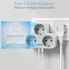 Adaptrar Tessan Multi Outlets Power Strip med utlopps USB -portar, EU KR Plug Wall Socket Power Adapter med överbelastningsskydd för hemmet