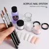 Liquids 8Pcs/set Professional Acrylic Powder &Liquid Kit Clear Pink White Acrylic Powder Nails Kit Acrylic Nail Brush DIY Beginner Set #