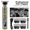 Hair Trimmer Electric hair clipper new electric mens retro T9 style Buddha head carved oil 18650 battery trimmer Q240427