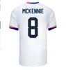 2024 USA voetbaltruien COPA AMERIKA USWNT KIDS KIT 24/25 Player Versie Home Away Football Shirts Pulisic Smith Morgan Balogun Musah McKennie Adams Men