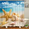 Shower Curtains Nautical Shower Curtain Steamship Hooks Fishing Lure Rods Fisherman Bathroom Decoration Waterproof Polyester Cloth Curtains Set